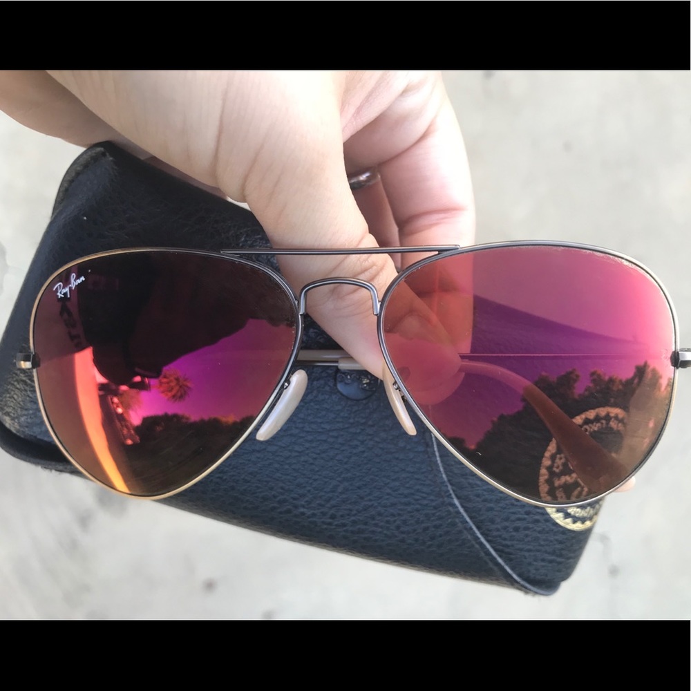 Pink Mirror Ray-Ban Aviator Sunglasses
